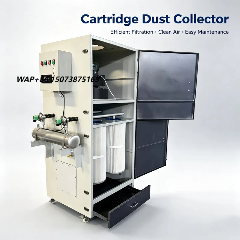 Carbon Steel Cartridge Dust Collector Automatic Pulse Cleaning for Construction Engine Workshop Environmental Protection Dust
