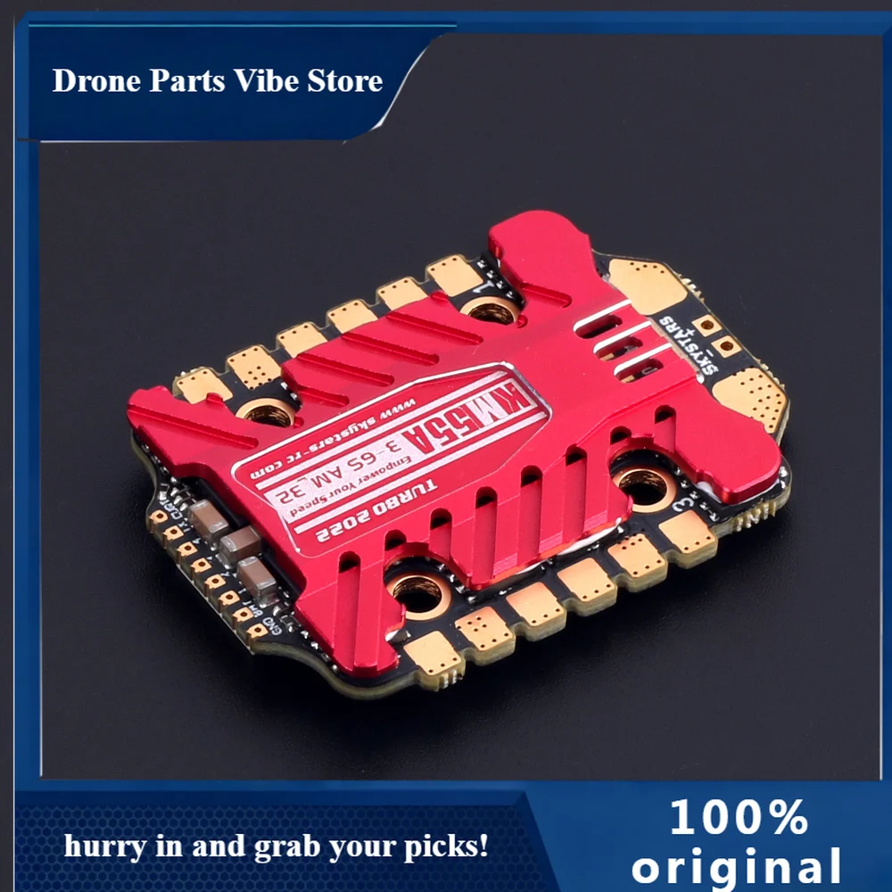 

APSkystars 20*20 AM32 KM55A 4IN1 ESC 3-6S Lipo AM_32 DShot600 M3 Mounting holes for Rc Multirotor FPV Racing Drone