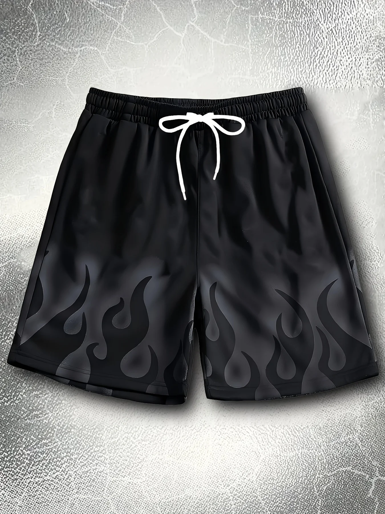 

2026 New Arrival Black Flame Gradient Shorts 3D Print, Casual Athletic Shorts for Men Suitable for Daily and Training Wear