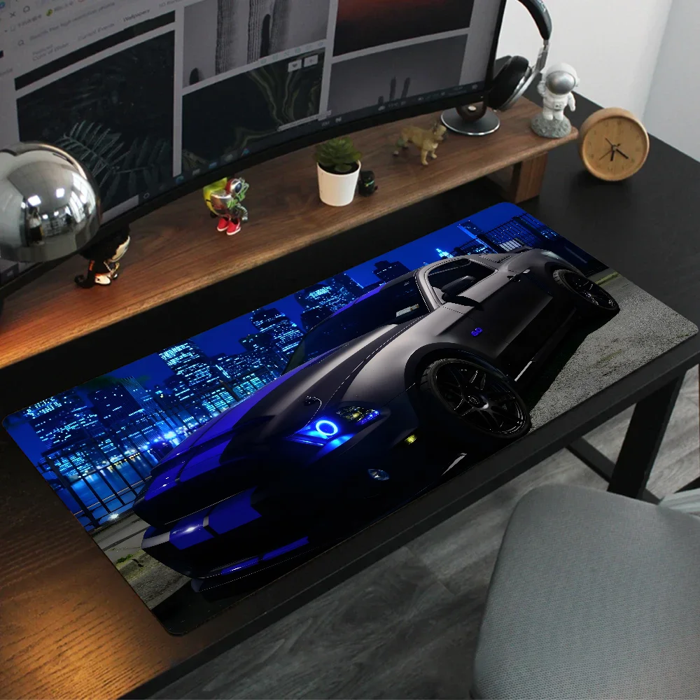 Imagem -05 - Grande Lockedge Gaming Mouse Pad F-ford Mustang Mousepad Teclado de Computador Table Desk Mat Carro Legal