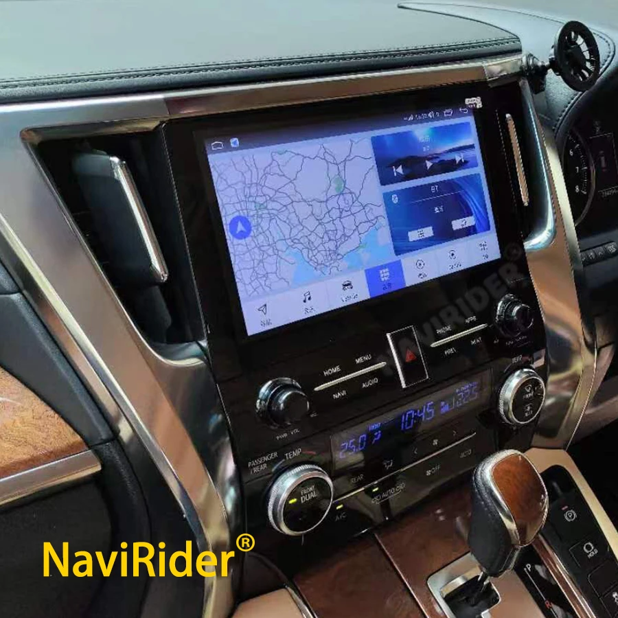 Autoradio Android 13, 10.1 ", Navigation GPS, Lecteur Vidéo, Unité Centrale, pour Voiture Toyota Alphard 30 (2015-2019), Mise à Niveau Alphard 35