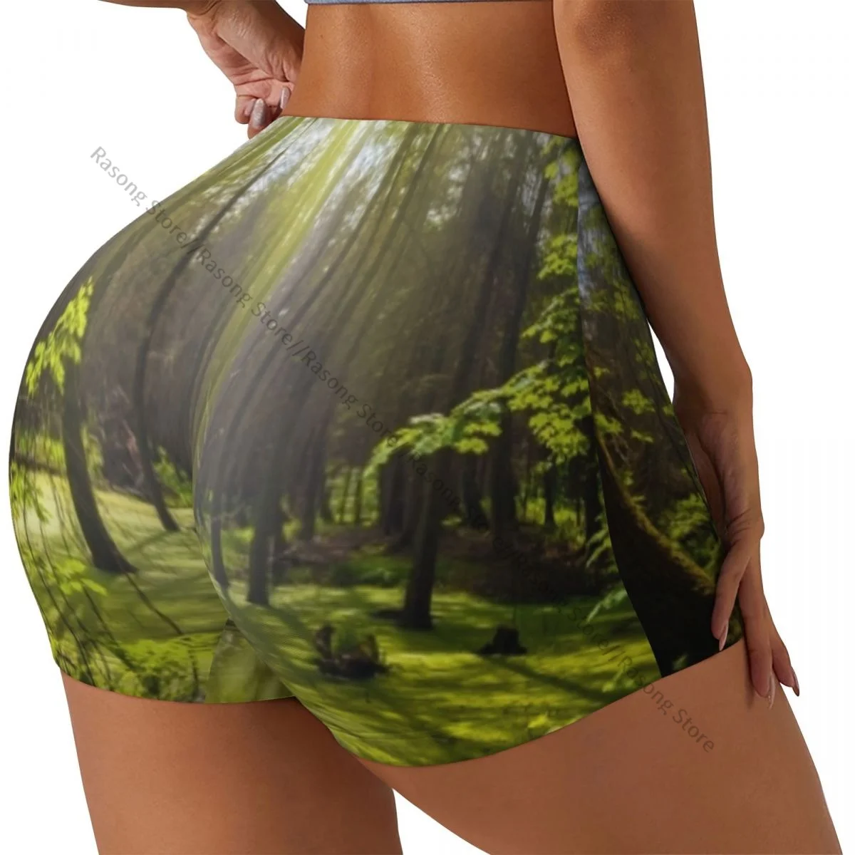 

Сексуальные узкие спортивные шорты на бедрах Swamp In The Forest, женские удобные шорты для йоги для фитнеса