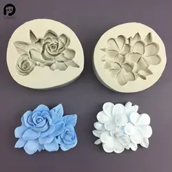 Flower Shape Silicone Cake Mold Gardenia Plumeria Rubra Soap Fondant Molds Cupcake Jelly Candy Chocolate Decoration Baking Tool