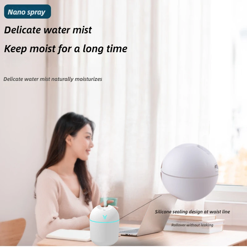 New Y Humidifier 250ml Usb Mute Humidifier Aromatic Essential Oil Diffuser Bedroom Car Mounted Large Spray Air Purifier