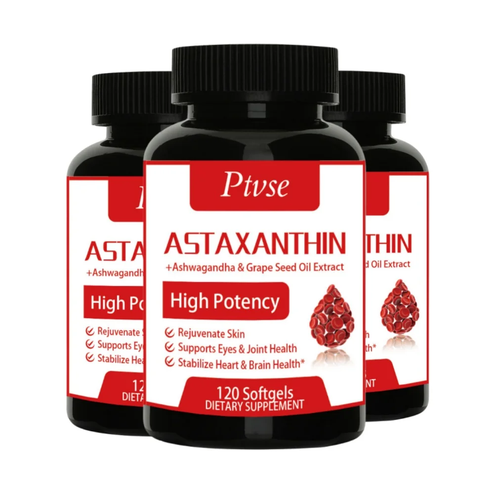 Astaxanthin  containing organic coconut oil - antioxidant supplement, non genetically modified certification, gluten free