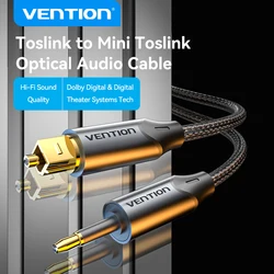 Vention 3,5 mm cyfrowy optyczny kabel audio Toslink SPDIF kabel koncentryczny do wzmacniaczy Blu-ray Xbox 360 PS4 Soundbar kabel światłowodowy