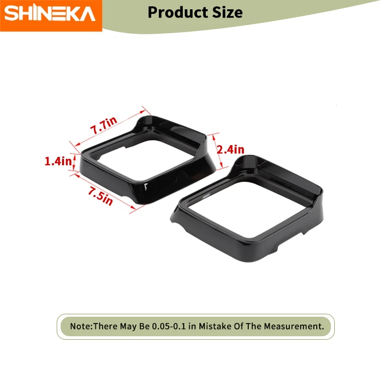 SHINEKA سيارة مرآة الرؤية الخلفية المطر الحاجب إطار الديكور غطاء ل جيب رانجلر JL المصارع JT 2018-2023 الملحقات الخارجية #6