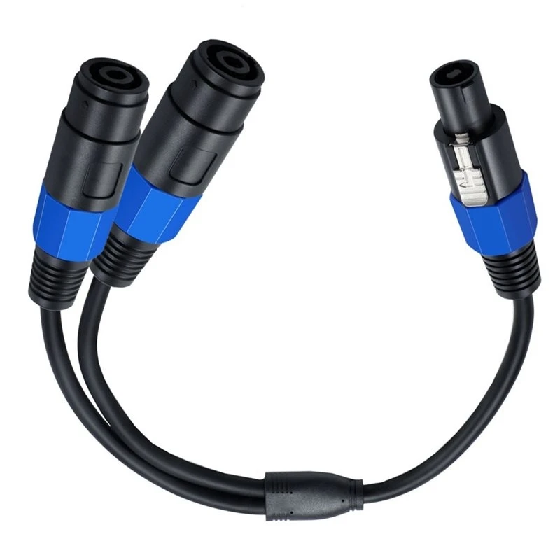 【PHONE ACCESSORY】Speakon Splitter Cable, Speaker Break Out With Twist Lock-Dual Female Connectors, Speakon Male To Dual Female