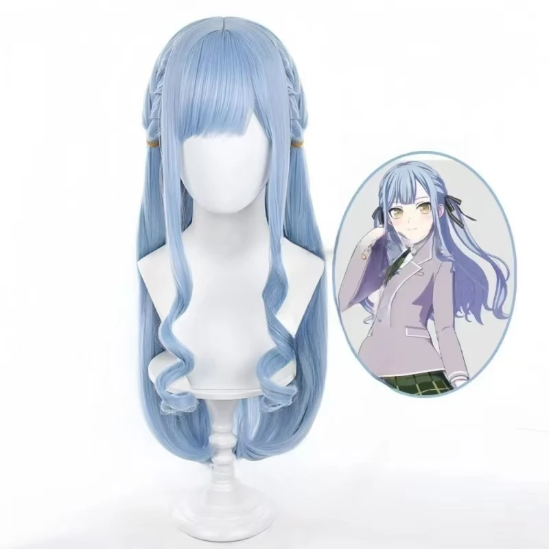 

Anime BanG Dream! Ave Mujica Togawa Sakiko cosplay wig Long Light Blue Synthetic Hair Heat Resistant Fiber with Rose net