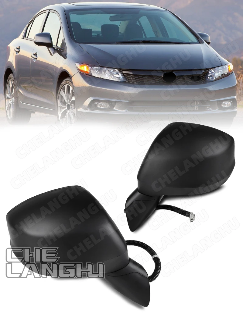 

3PIN Reversing Mirror Glass For Honda Civic 2006 2007 2008 2009 2010 2011 2012 Car Door Side Mirror Assembly