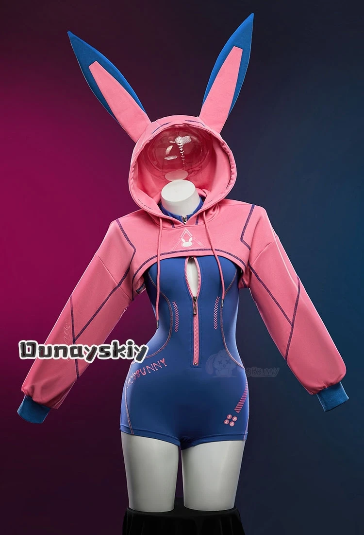 Abchs@Aove Watchdva Cyber Rabbit Bodycon Sports Cosplay Costume Game Outfit Hig…