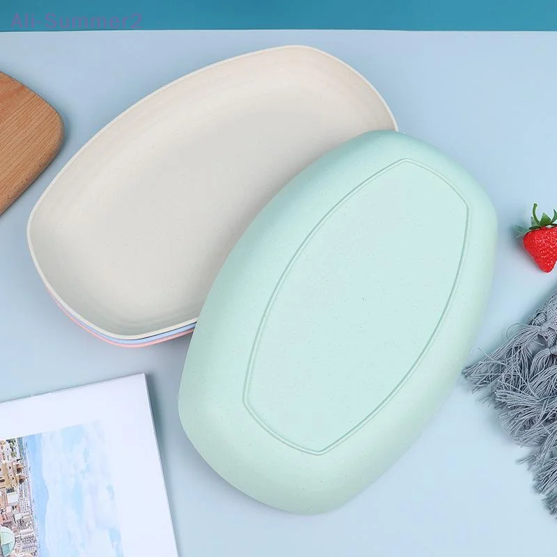 {MX} قش القمح البيضاوي طبق للوجبات الخفيفة صينية تخزين المواد الغذائية طبق الفاكهة البيتزا الغربية الإفطار أدوات المائدة صينية تقديم العشاء #5