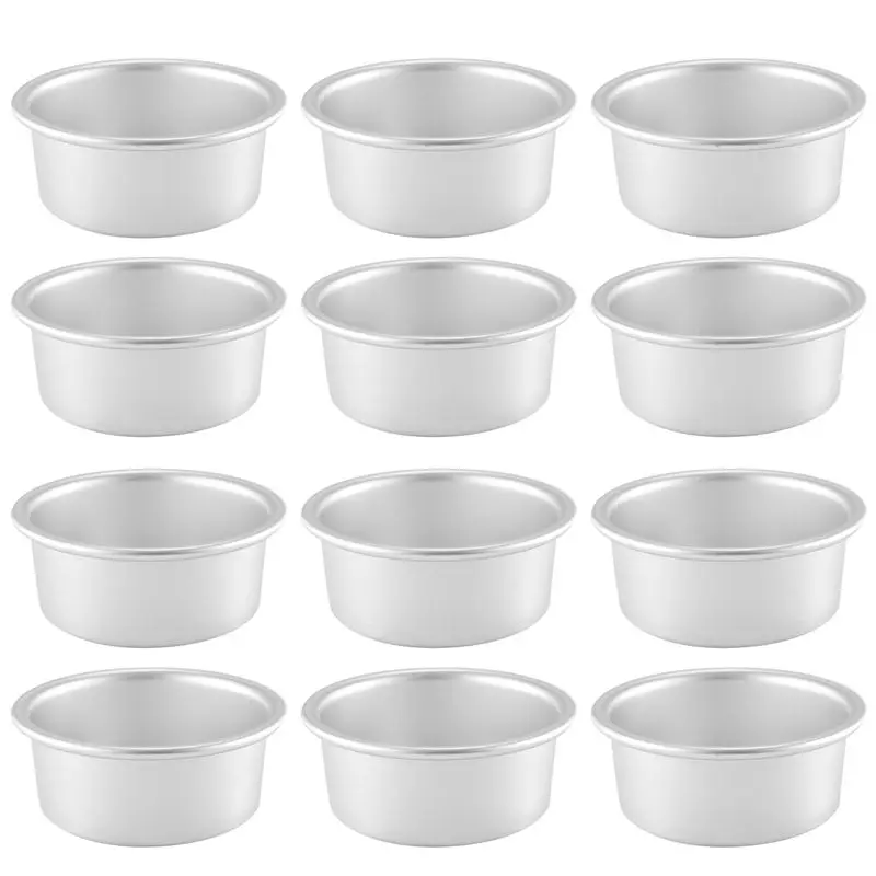 ABMI-12X 4 Inch Cake Pan,6 Piece Mini Cake Pan Round Tier Baking Cake Pans Set For Baking Steaming,Baking Round Cake Pan,