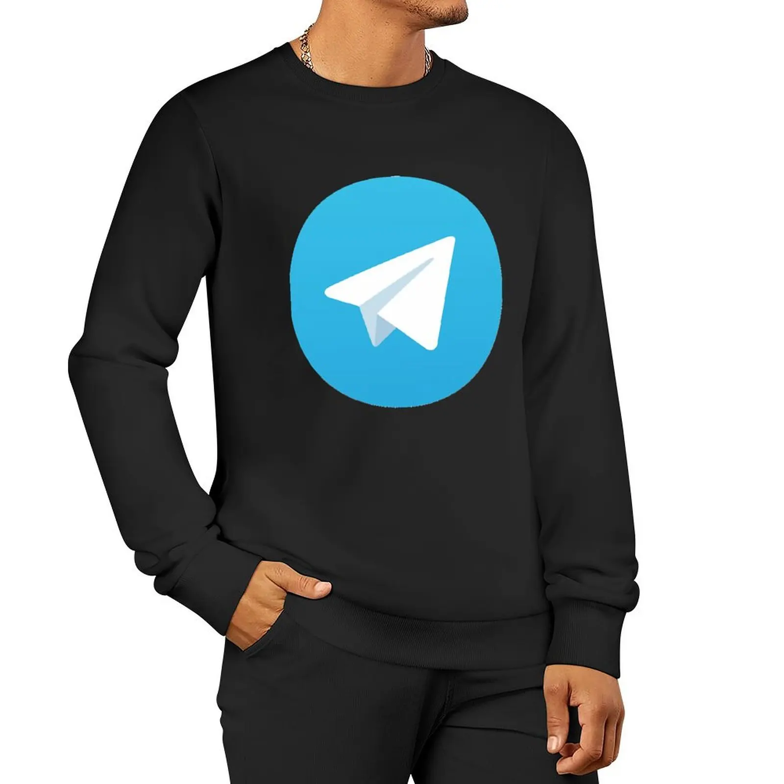 

Best Seller Telegram Logo Merchandise Pullover Hoodie men clothes sweatshirts for men