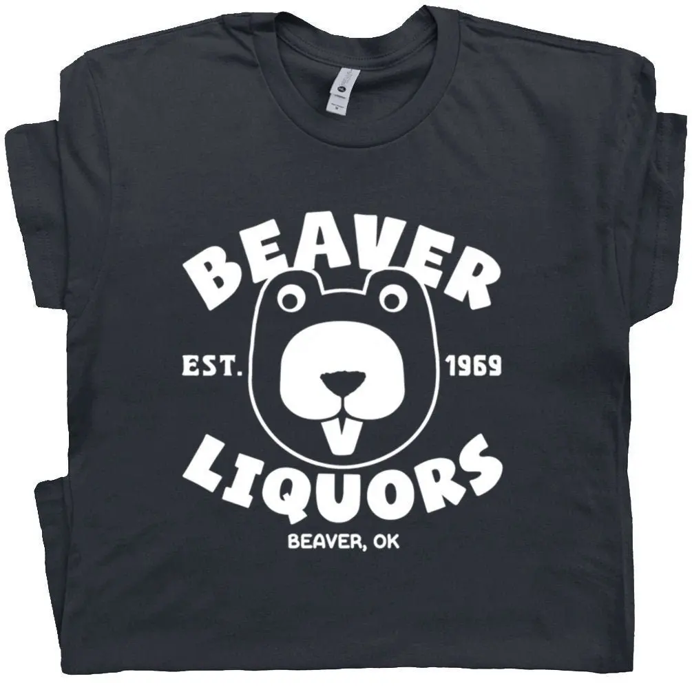 Beaver Liquors T Shirt Offensive T Shirt for Men Guys Funny Beaver Shirt Novelty Tee Rude Dirty Shirts Saying Tee