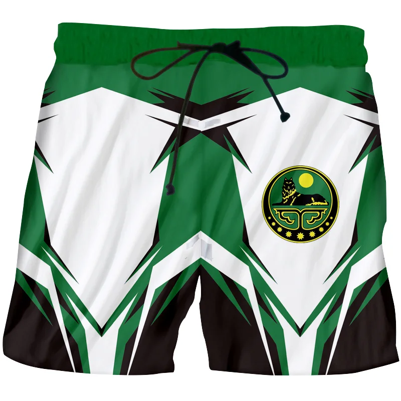 Chechnya Russian Graphic Beach Shorts Men 3D Printing Board Shorts Swimsuit Summer Bermuda Surf Swim Trunks Cool Kids Ice Shorts