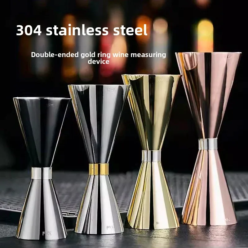 

Японская мерная чашка для алкоголя из нержавеющей стали 304 с двумя головками, инструмент для бармена, мерная чашка в унциях, помощник бармена