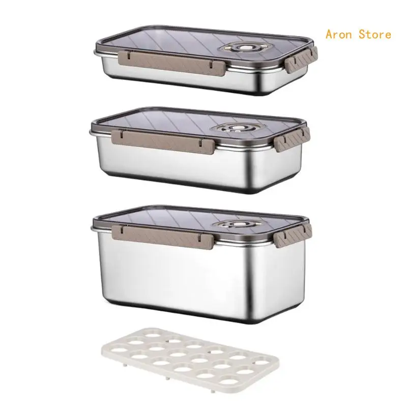 

304 Stainless Steel Bento Lunch Box for Kids Adults Portable Sealed Storage H3CF