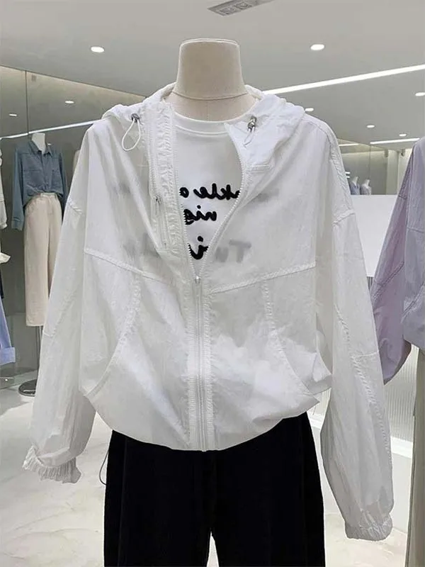 

Casual Loose Women's Summer New Style Hat Sun Protection Clothes Thin Fashionable Polyester Fiber Pure Cotton Short Sleeve