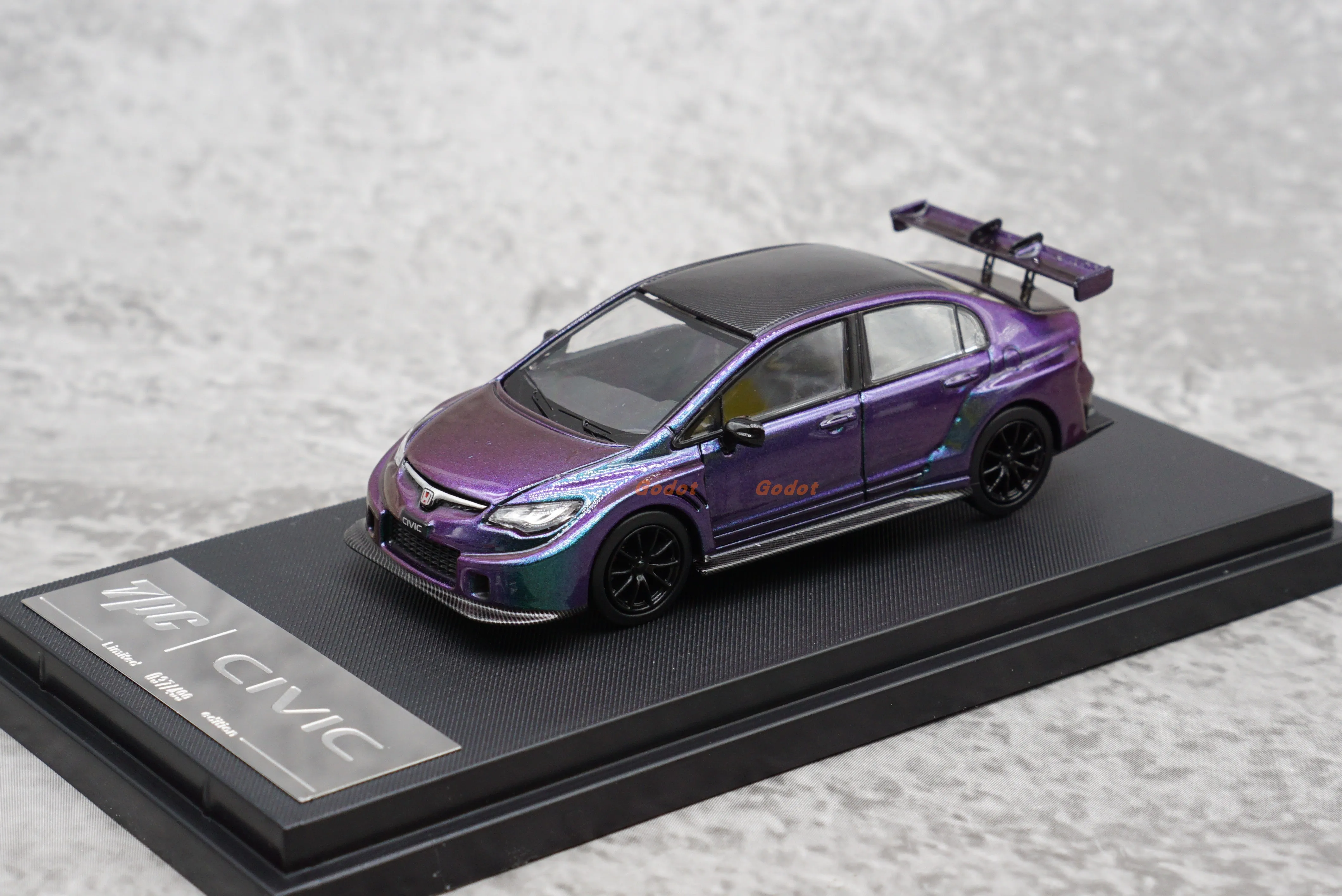 tpc 1:64 Honda Civic modified FD2 Chameleon alloy model car decoration