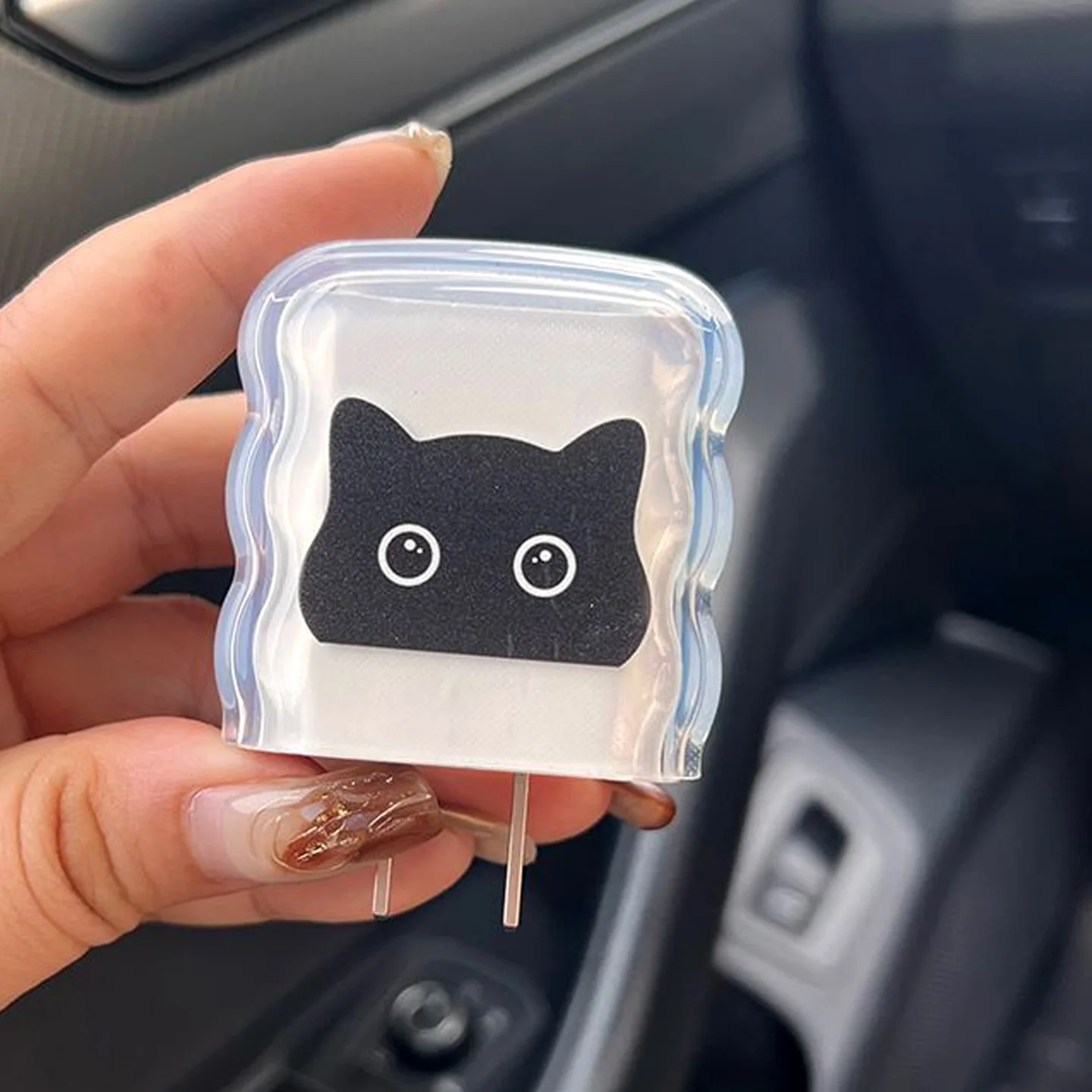 Cute Black Cat Charging Data Cable Protector Winder Accessories for iPhone 18/20W Charger Protective Cover USB Cable Winder