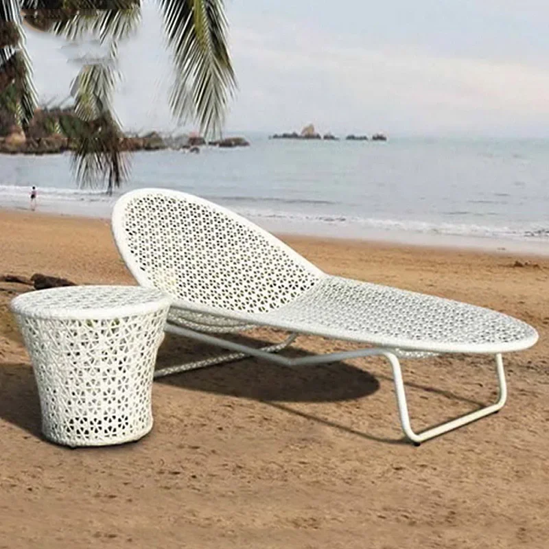 

wholesale beach sun lounger rattan modern patio pool chaise lounge swimming chair sun loungers