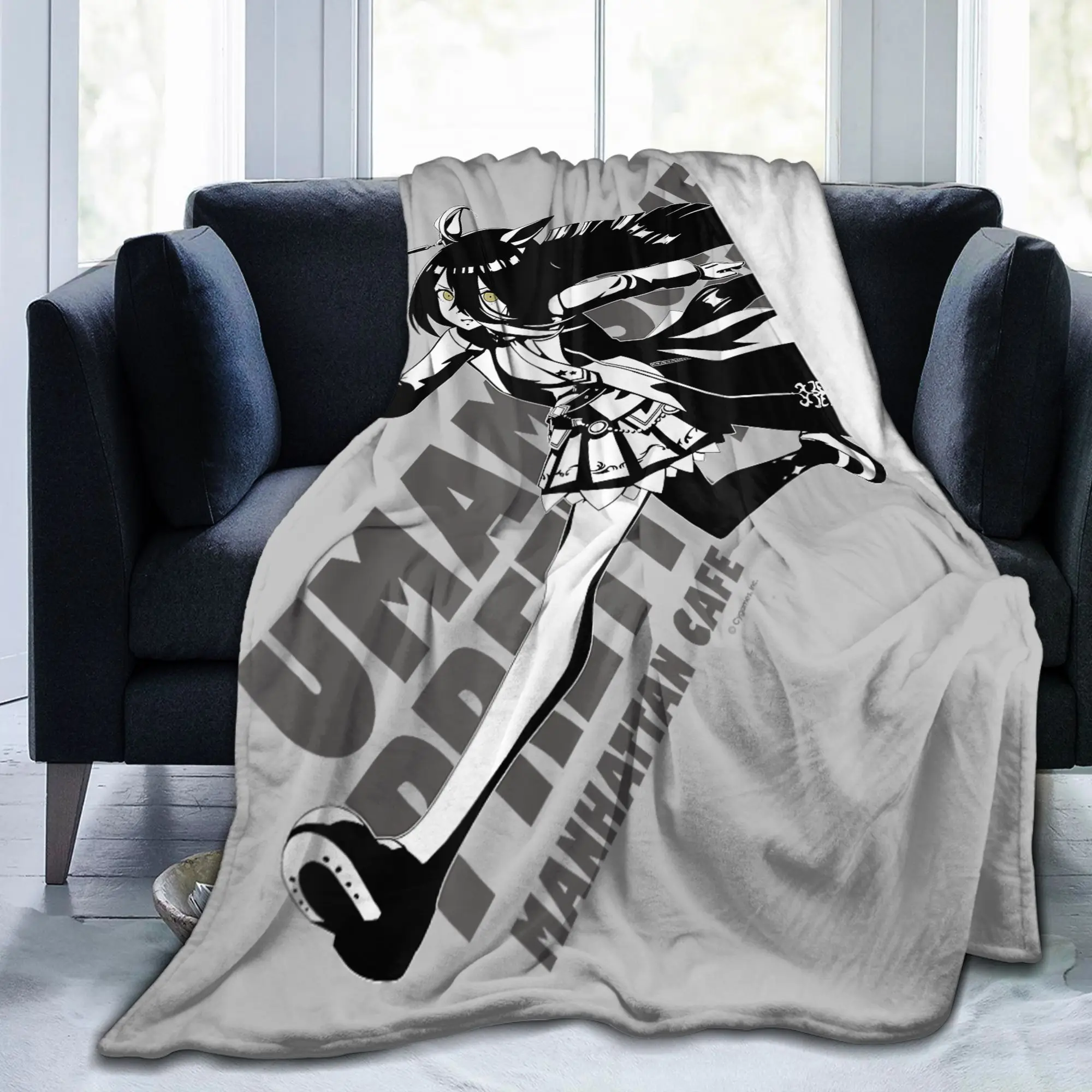 Umamusume Pretty Derby Manhattan Cafe Blanket Flannel Winter  Breathable Warm Throw Blanket for Office Bedroom Plush Quilt