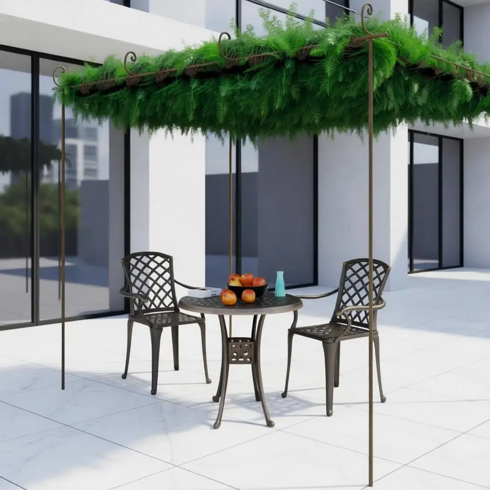 

Garden Arch Antique Brown WroughtIron Large DecorativeInlays,Garden Arches,Trellises, Arbours&Pergolas-313998