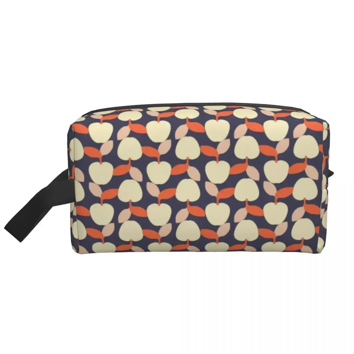 Custom Orla Kiely Apples A Day Pattern Travel Cosmetic Bag for Women Makeup Toiletry Organizer Lady Beauty Storage Dopp Kit Case