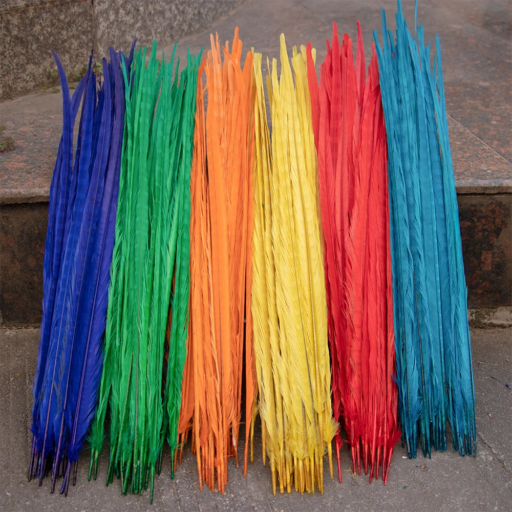 

10Pcs Colorful Pheasant Feathers Table Centerpieces Handicraft Accessories 40-55cm Natural Plumes DIY Headdress Decoration