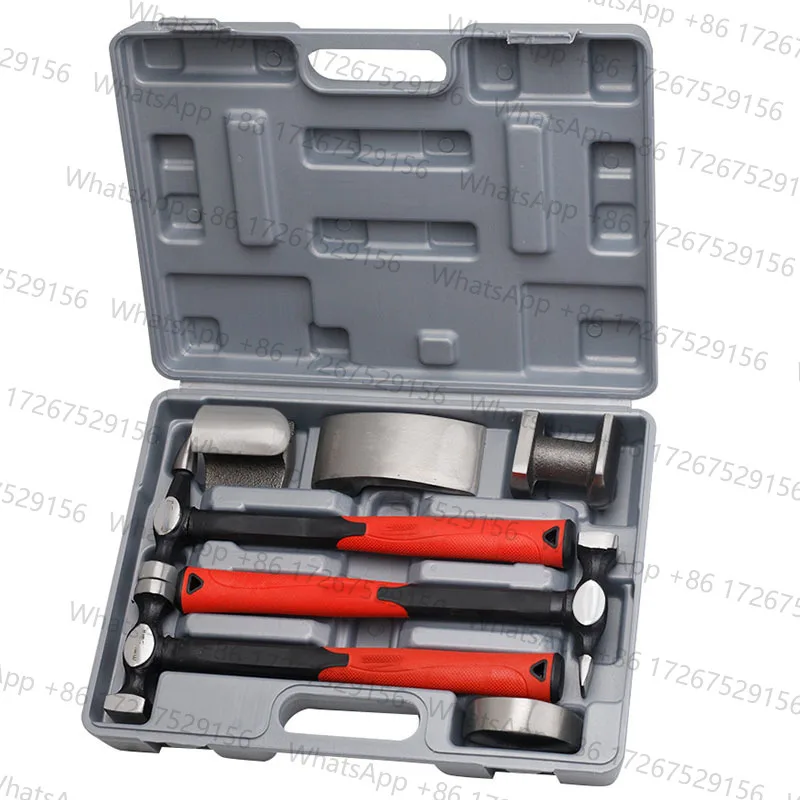 7 Pcs Heavy Duty Car Body Repair Dent Panel Beating Auto Body Automotive Tools Kits Hammer and Dolly Set