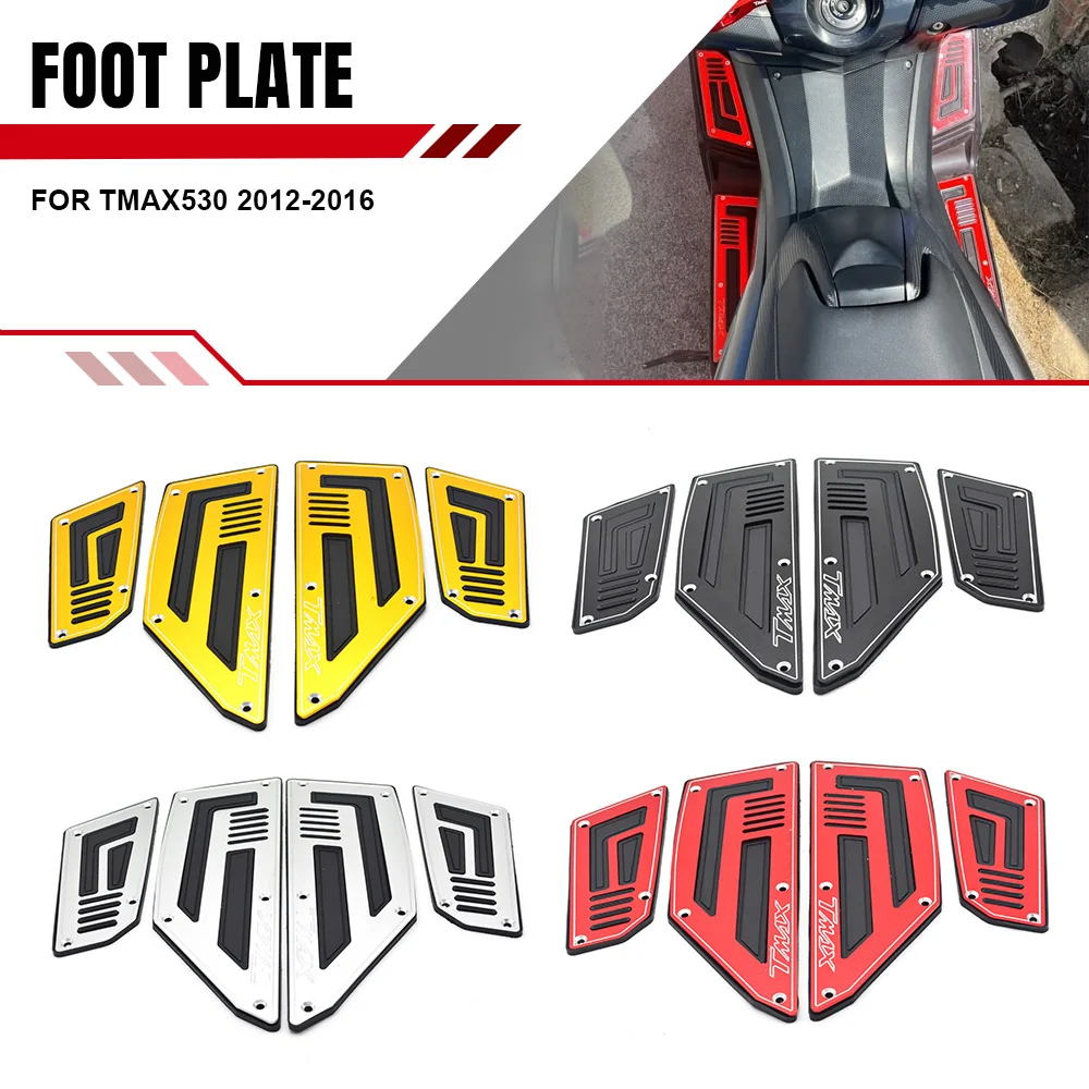 

Motorcycle Foot Plate Footboard Steps Foot Pegs Plate Pads Accessories For Yamaha TMAX530 T-MAX 530 2012 2013 2014 2015 2016