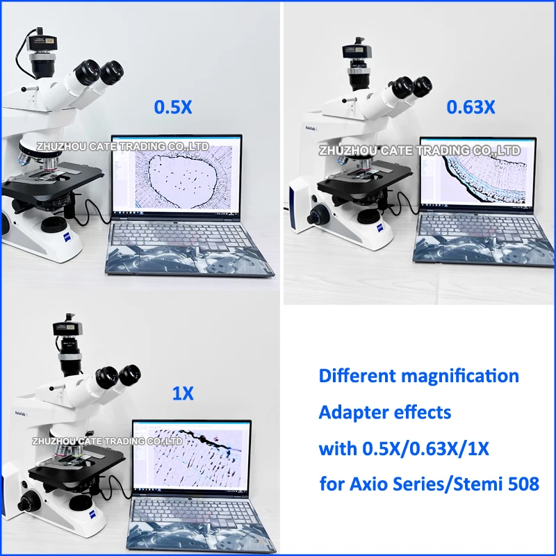 60N 1X 0.63X 0.5X Microscope C Mount CCD Camera Adapter Phototube Adaptor for Zeiss Axio Series Microscope