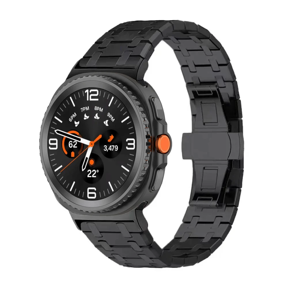 الفاخرة الفولاذ المقاوم للصدأ الفرقة لسامسونج غالاكسي 8 40/44 مللي متر 8 الكلاسيكية لا فجوات ربط سوار ل غالاكسي الترا 7 47 مللي متر سريعة صالح حزام