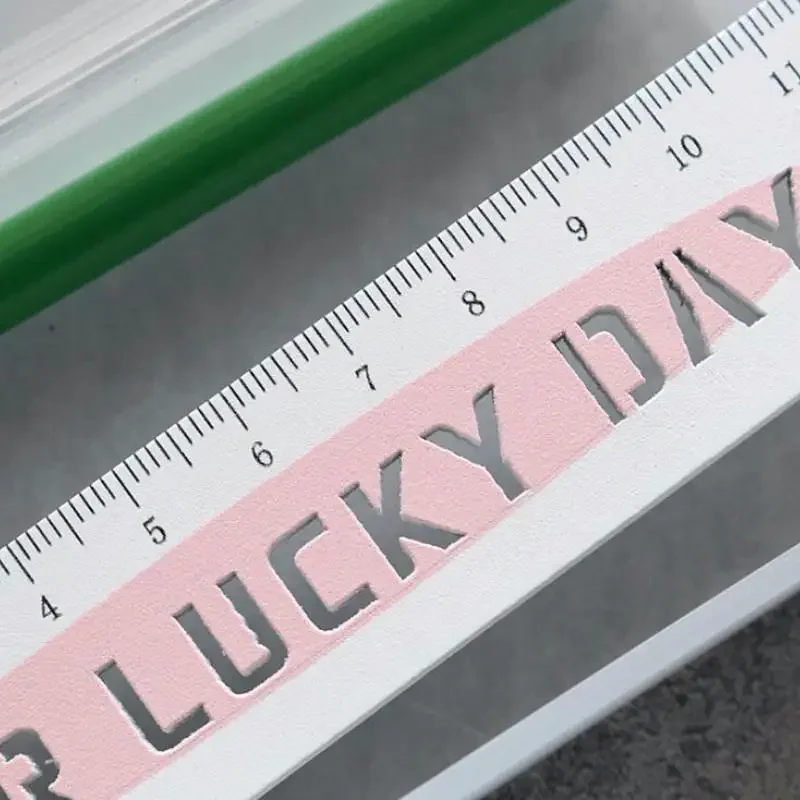 Rabbit Lucky Day Wooden Ruler Measuring Straight  Tool Promotional Gift Stationery