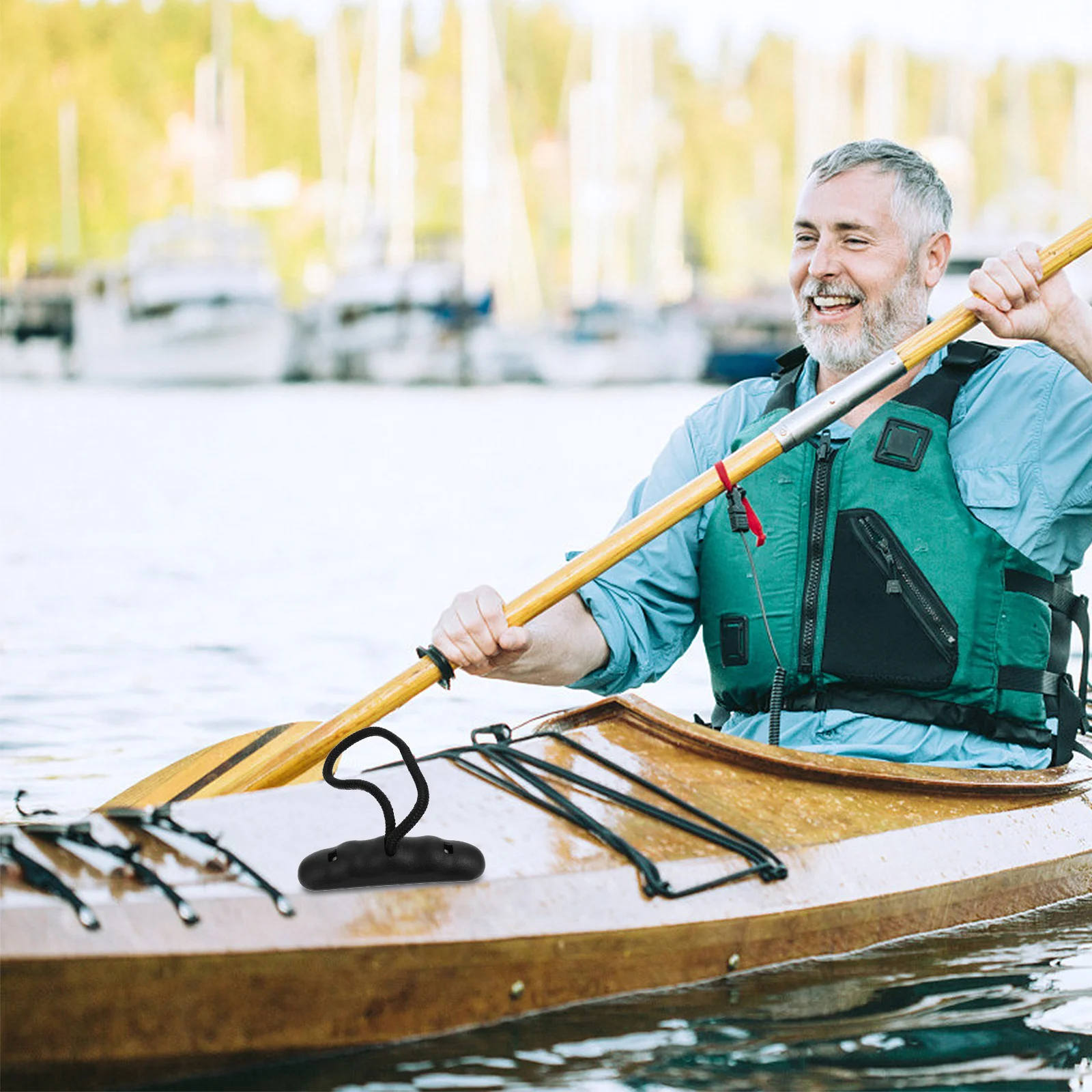 

2Sets Practical Kayak Pull Handle Set Durable T-Handle Grip for Kayaks Canoes Marine Boat Accessories Kayak Carry Handles