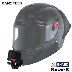 for Shark Race R Pro GP Helmet Custom Aluminium Chin Mount for GoPro Hero13 12 11 10 Insta360 X4 X3 Ace Pro2 DJI 4 5Pro Camera