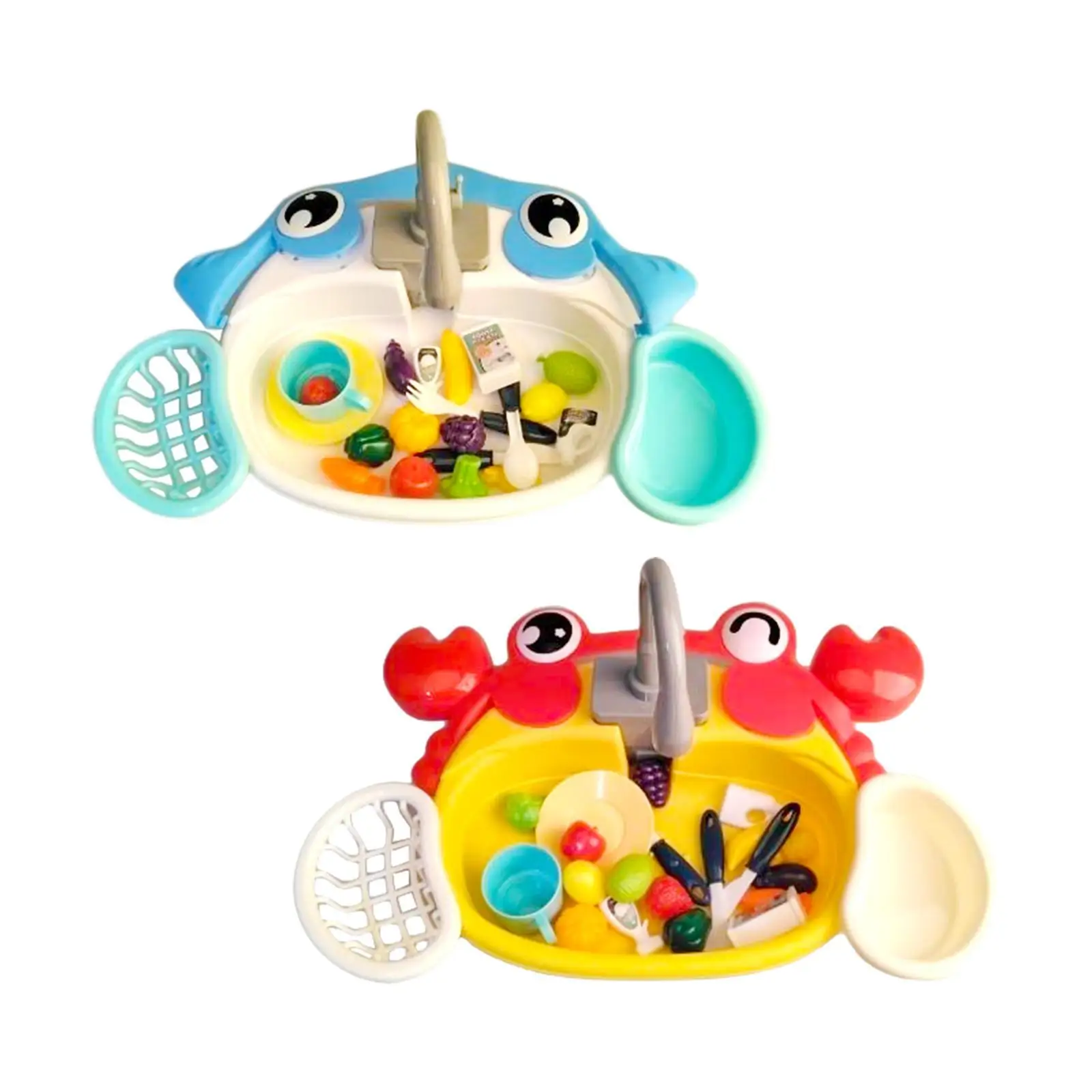 Kitchen Sink Toys Role Playing Game with Running Water 20Pcs Kitchen Accessories