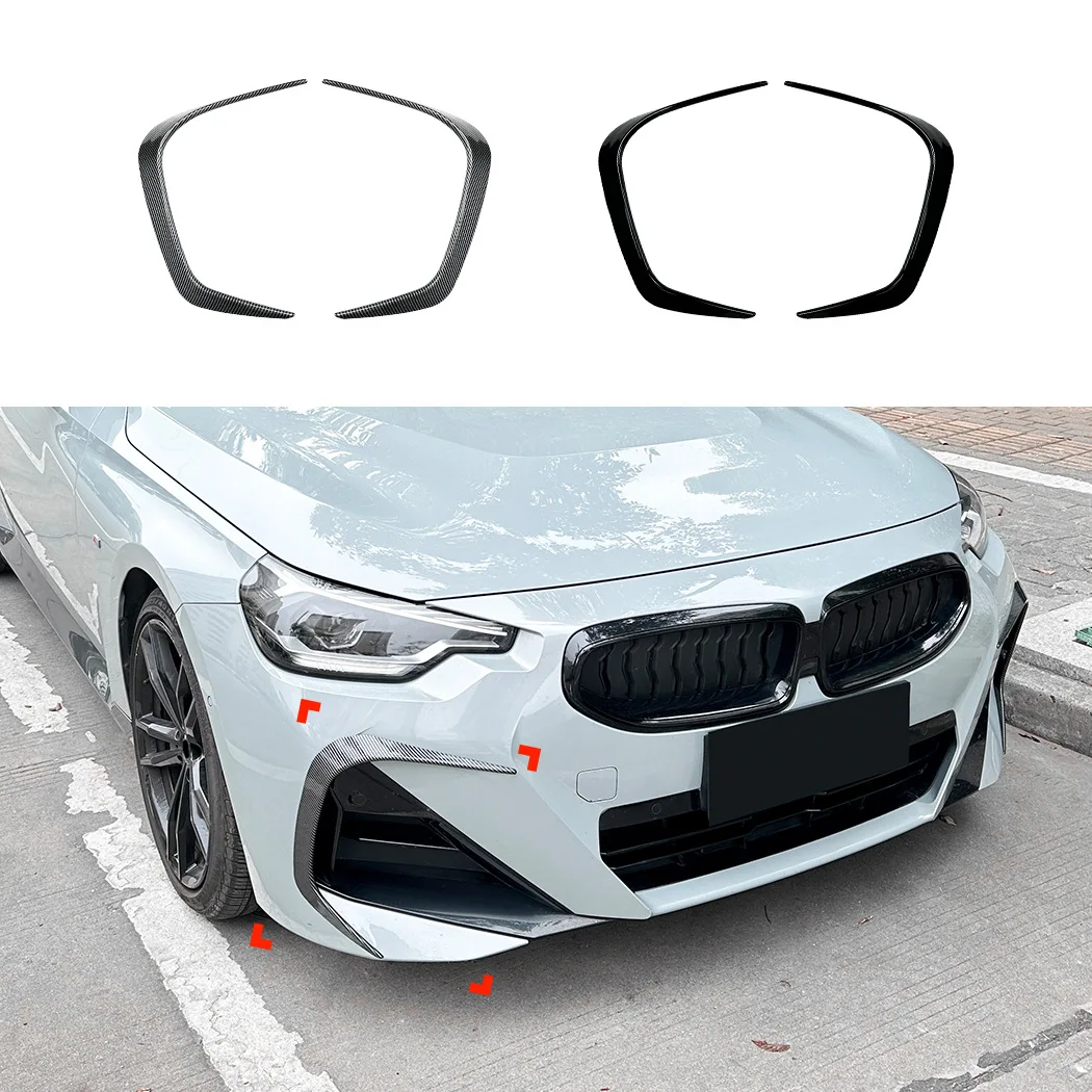 

For BMW 2 Series Coupe G42 M Sport 2022+ Car Front Wind Knife Spoiler Side Splitter Air Vent Grille Body Kit Accessories
