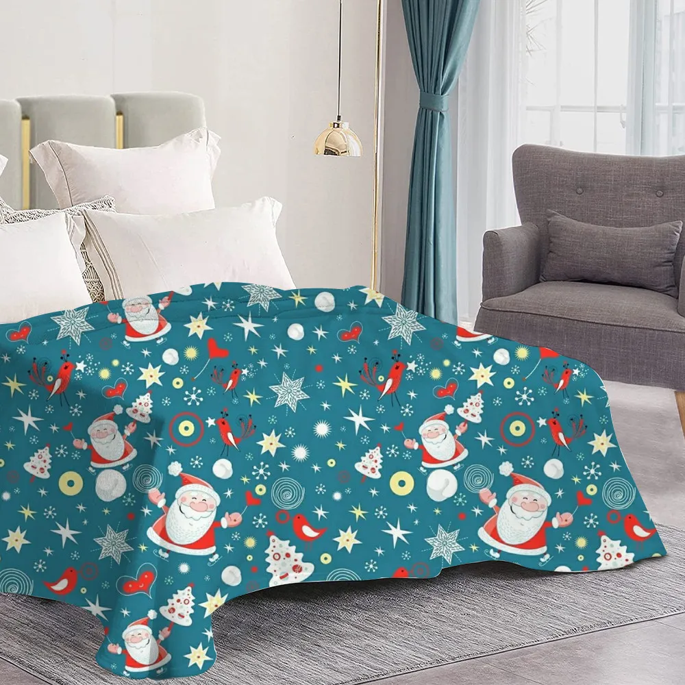 

Christmas blanket | Green holiday Christmas gift blanket | Soft, plush, warm winter flannel blanket