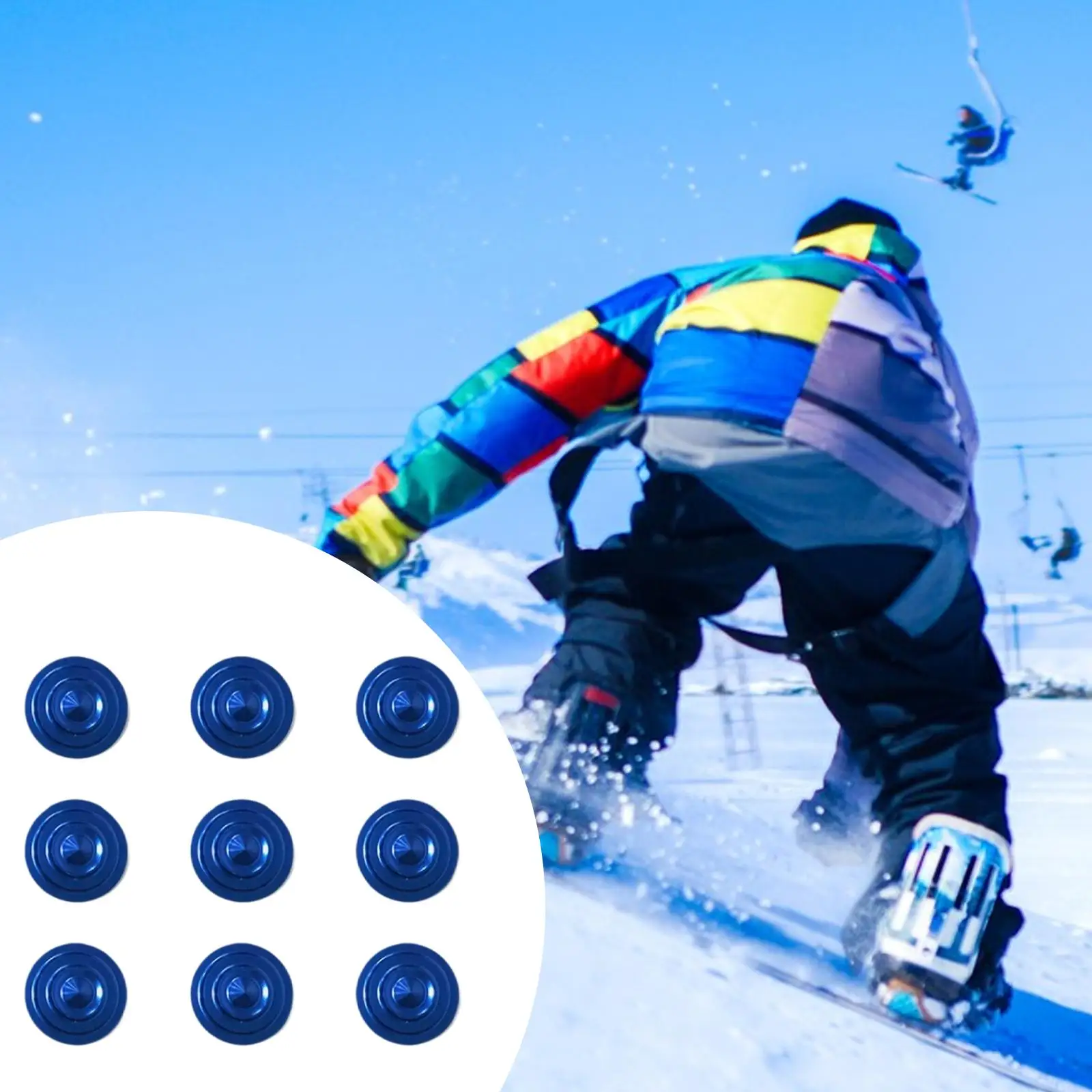 Snowboarding Grip Pad Aluminum Stomp Tiles Anti Skidding Traction Stickers for Safe Winter Rides