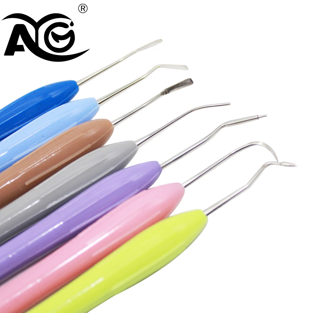 AG 7Pcs/Set Dentistry Resin Filler Set Plastic Dresser With Silicone Handle Aesthetic Restoration Kit Dental Tools