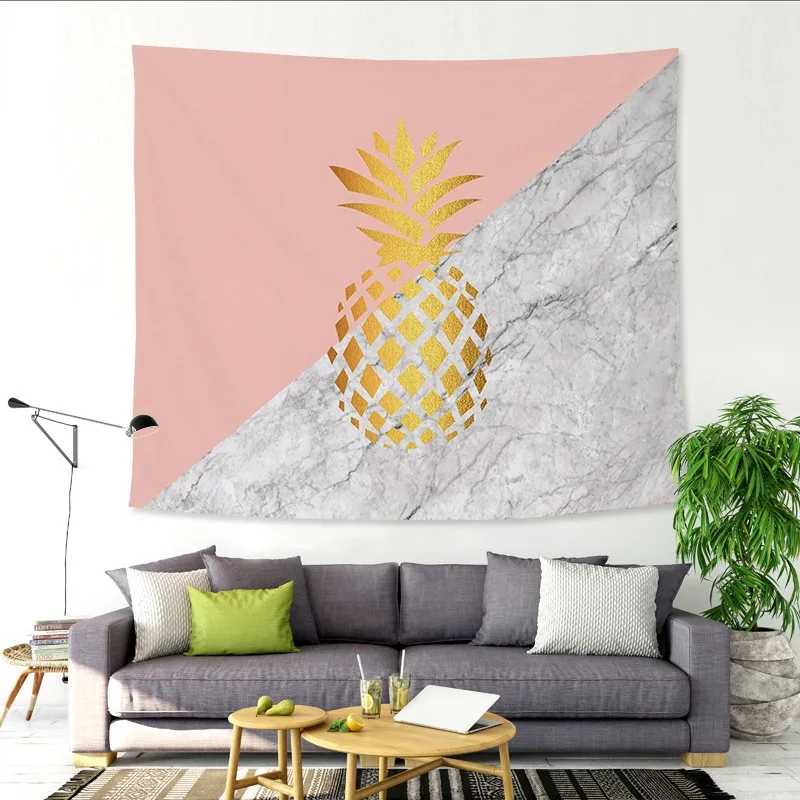 

Home Decor Tablecloth Pineapple Tapestry Tropical Plant Wall Hanging Geometric Abstract Art Painting