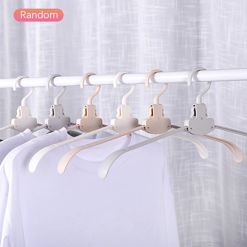 Mini Hangers For Clothes Travel Folding Telescopic Portable Clothes Drying Rack Save Wardrobe Space Organizer For Clothes