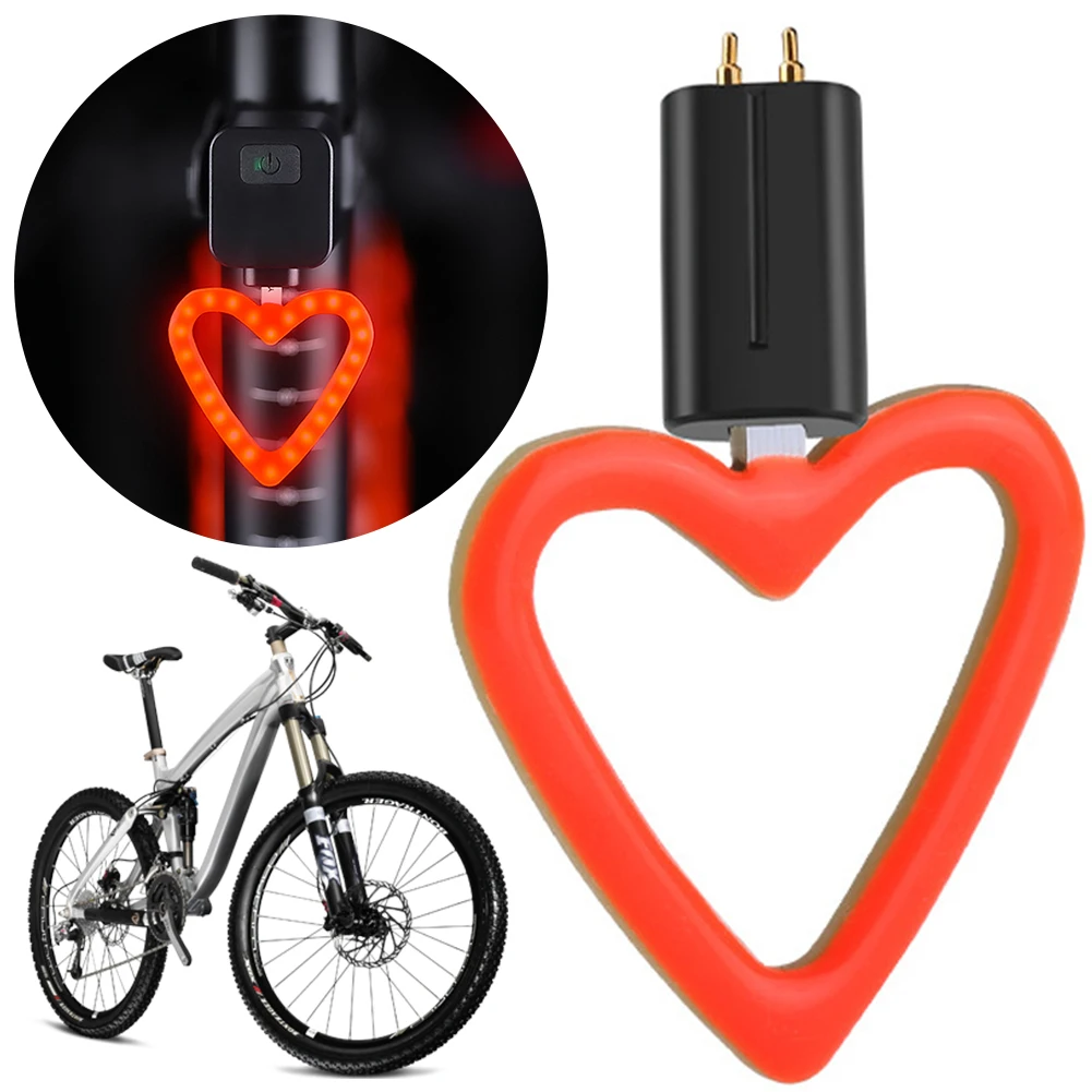 

Bicycle Photon Drop Lamp Type-C Charging Bicycle Running Water Light 40LM MTB Road Bike Taillight for Night Riding Cycling