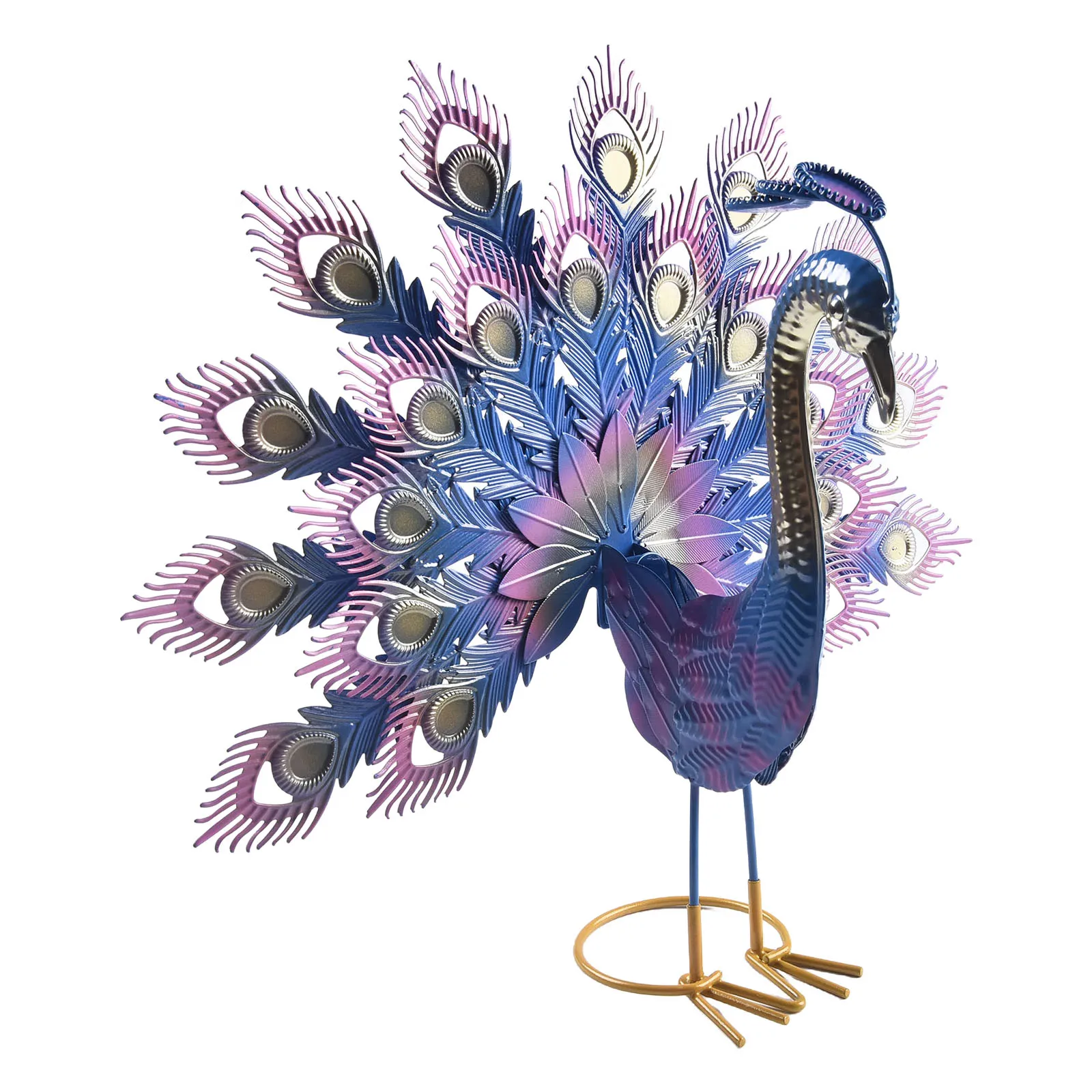 Beautiful Outdoor Ornament Metal Peacock Statue Outdoor Peacock for sculpture Unique Design Long-term Use Attention To Detail