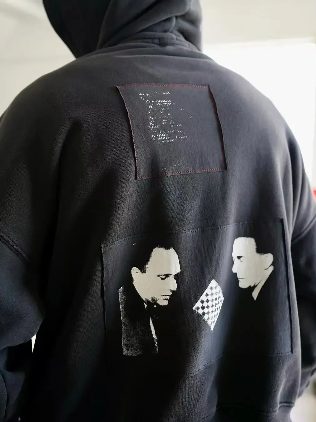 [Limited] ER/D Maxfield Los Angeles Limited Patch Portrait Printed Washed Hooded Sweater