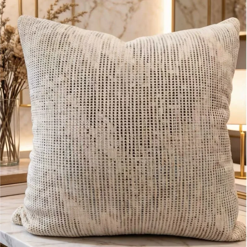 Colorful Mini Check Pillows Black Brown Cushion Case Modern Ivory Decorative Pillow Cover For Sofa Chair Home Decorations
