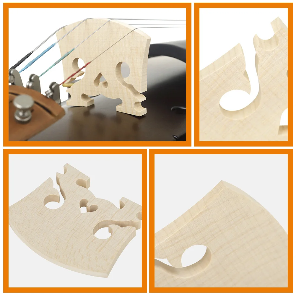 

10pcs Maple Violin Bridge Wood Replacement Part Smooth Playing Durable Tone-Enhancing Accessory For Practice Performance