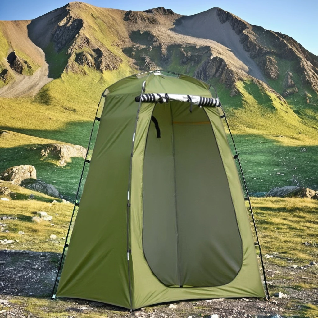 

Polyester Fabric Waterproof Tent Theater Simple Dressing Room Single Tent Camping Temporary Family Toilet Tent